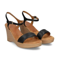 UNISA Sandalias cuña de Mujer RITA_23_NS NEGRO