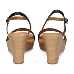 UNISA Sandalias cuña de Mujer RITA_23_NS NEGRO