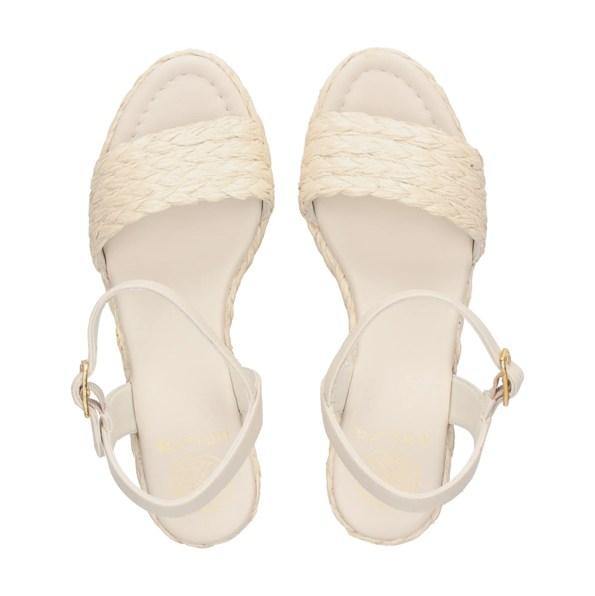 UNISA Sandalias cuña de Mujer KEBEC_MAR MARFIL