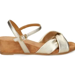 UNISA Sandalias cuña de Mujer BADESI_LMT PLATINO