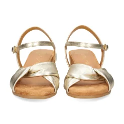 UNISA Sandalias cuña de Mujer BADESI_LMT PLATINO