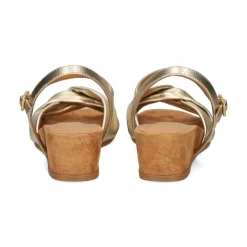 UNISA Sandalias cuña de Mujer BADESI_LMT PLATINO