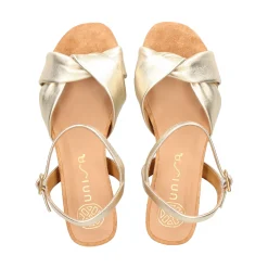 UNISA Sandalias cuña de Mujer BADESI_LMT PLATINO