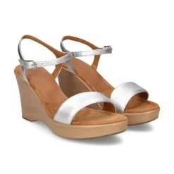UNISA Sandalias cuña de Mujer RITA_23_LMT SILVER