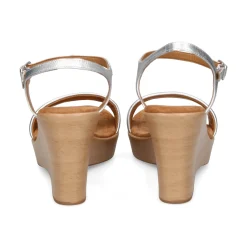 UNISA Sandalias cuña de Mujer RITA_23_LMT SILVER