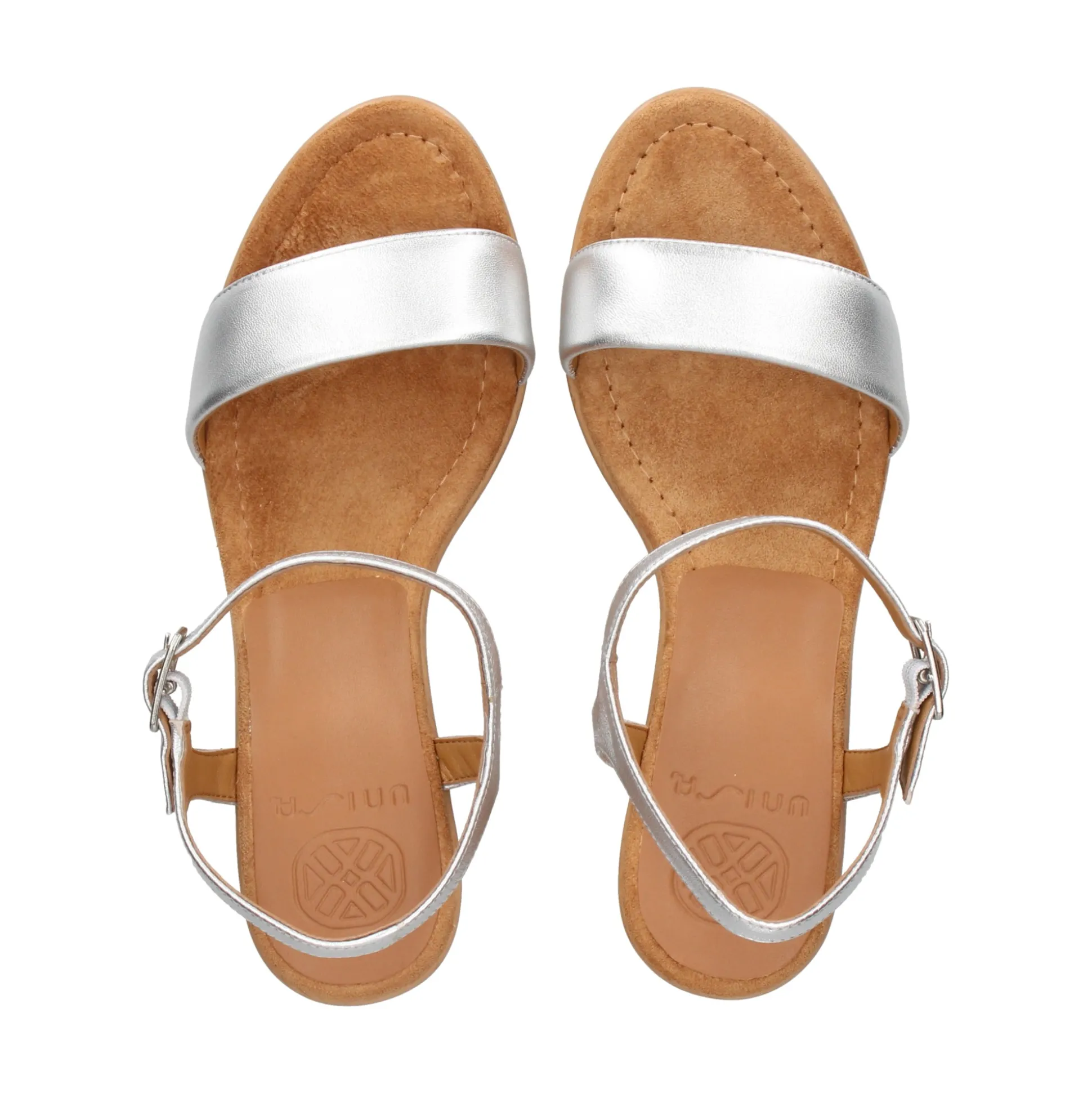 UNISA Sandalias cuña de Mujer RITA_23_LMT SILVER