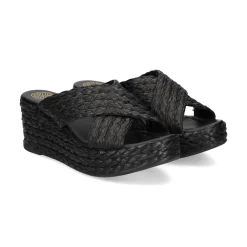 UNISA Sandalias cuña de Mujer KEMP_RF NEGRO