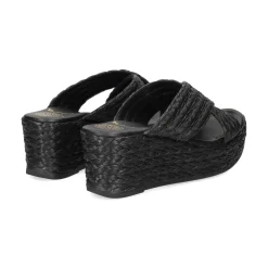 UNISA Sandalias cuña de Mujer KEMP_RF NEGRO