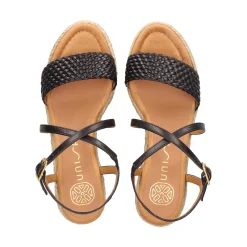 UNISA Sandalias cuña de Mujer KUSI_NS NEGRO