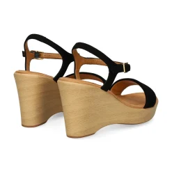 UNISA Sandalias cuña de Mujer RITA_25_KS NEGRO