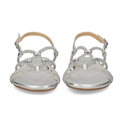 UNISA Sandalias planas de Mujer COOPER_LMT SILVER