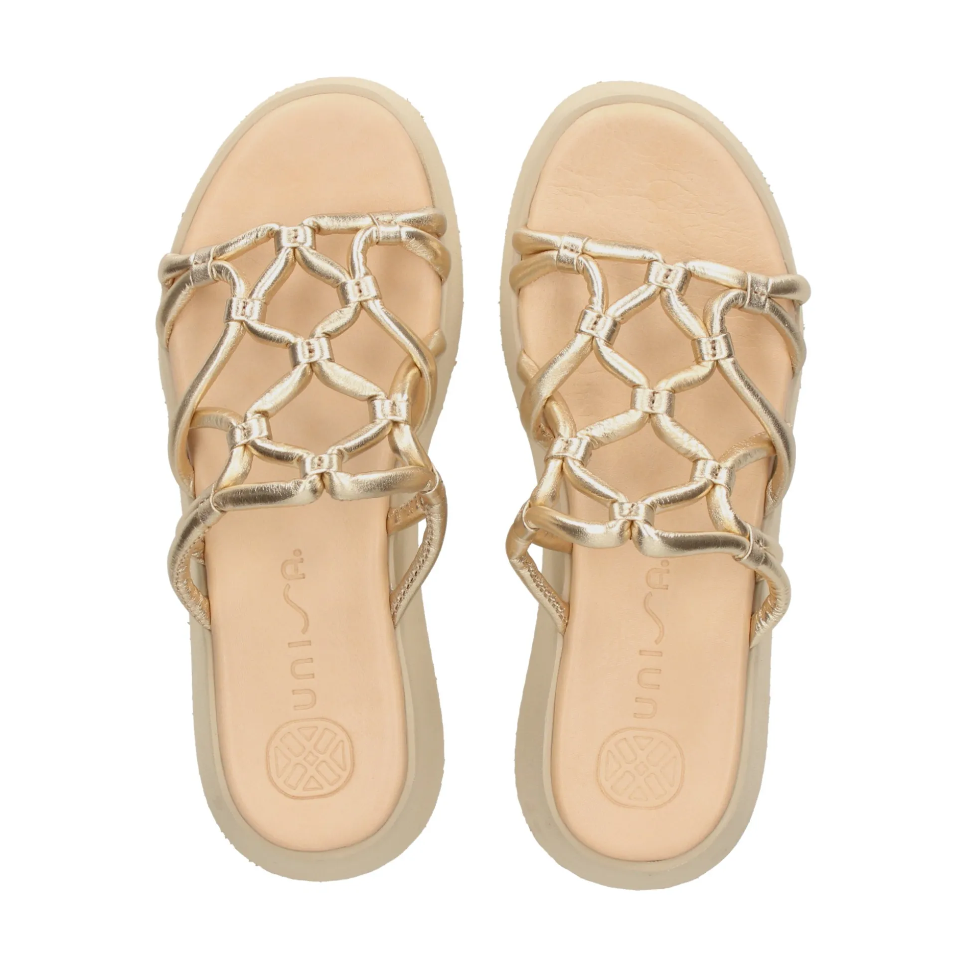 UNISA Sandalias planas de Mujer CORLIA_LMT PLATINO