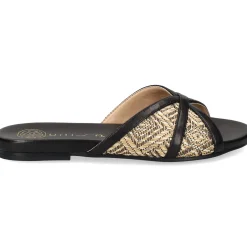 UNISA Sandalias planas de Mujer CHENEY_YU NEGRO