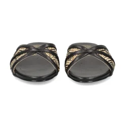 UNISA Sandalias planas de Mujer CHENEY_YU NEGRO