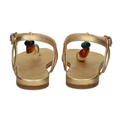 UNISA Sandalias planas de Mujer CUBANO_24_LMT GOLDEN