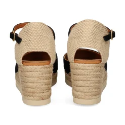 UNISA Zapatos cuña CACERES_25_KS NEGRO