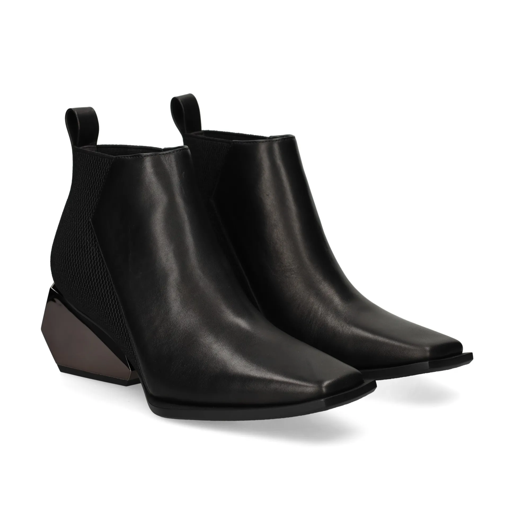 UNITED NUDE Botines con tacón de Mujer RICKY MID NEGRO