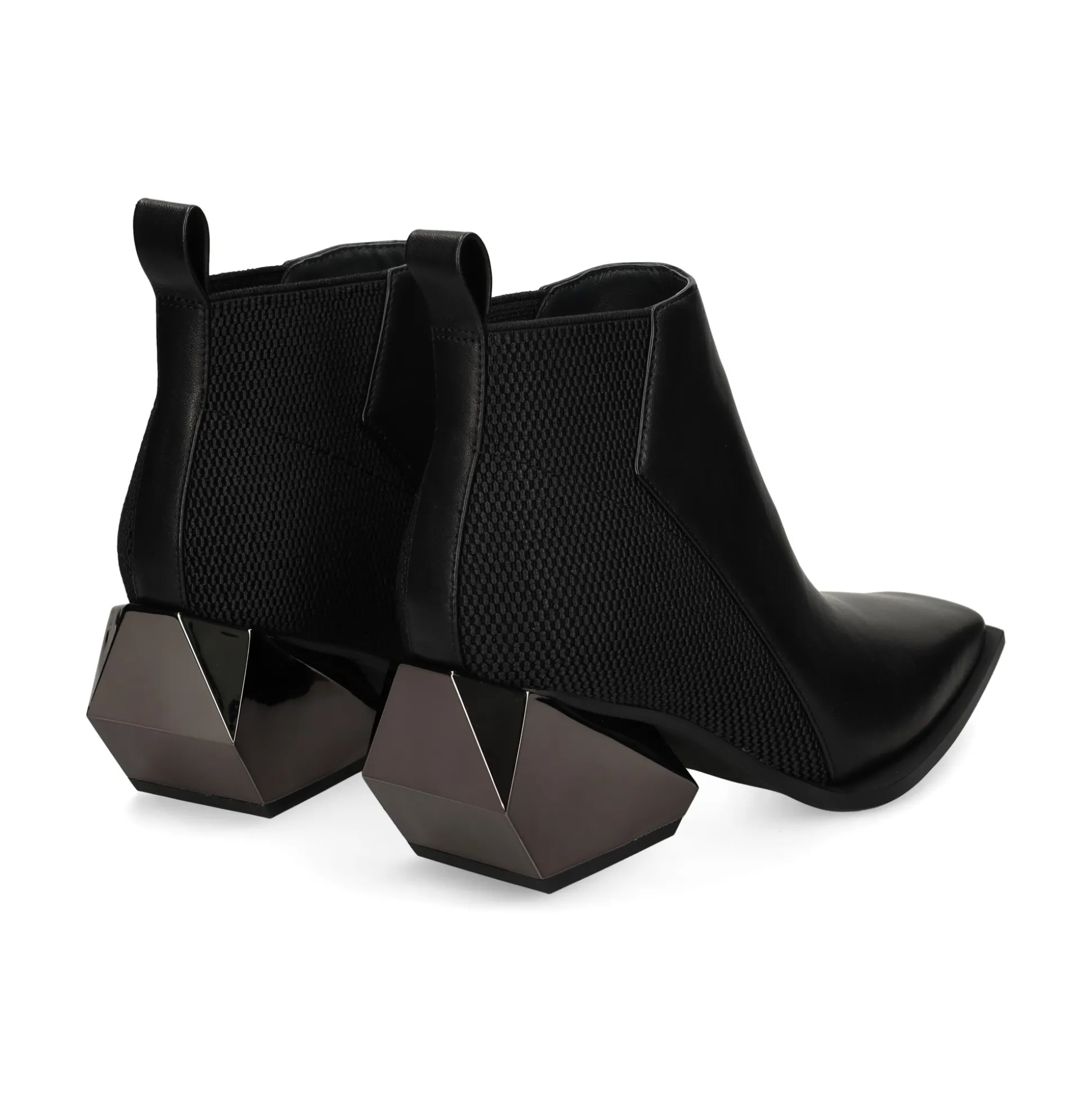 UNITED NUDE Botines con tacón de Mujer RICKY MID NEGRO