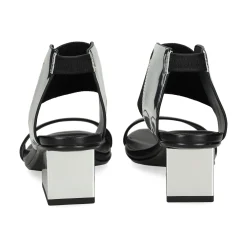 UNITED NUDE Sandalias con tacón de Mujer RAILA MID SILVER