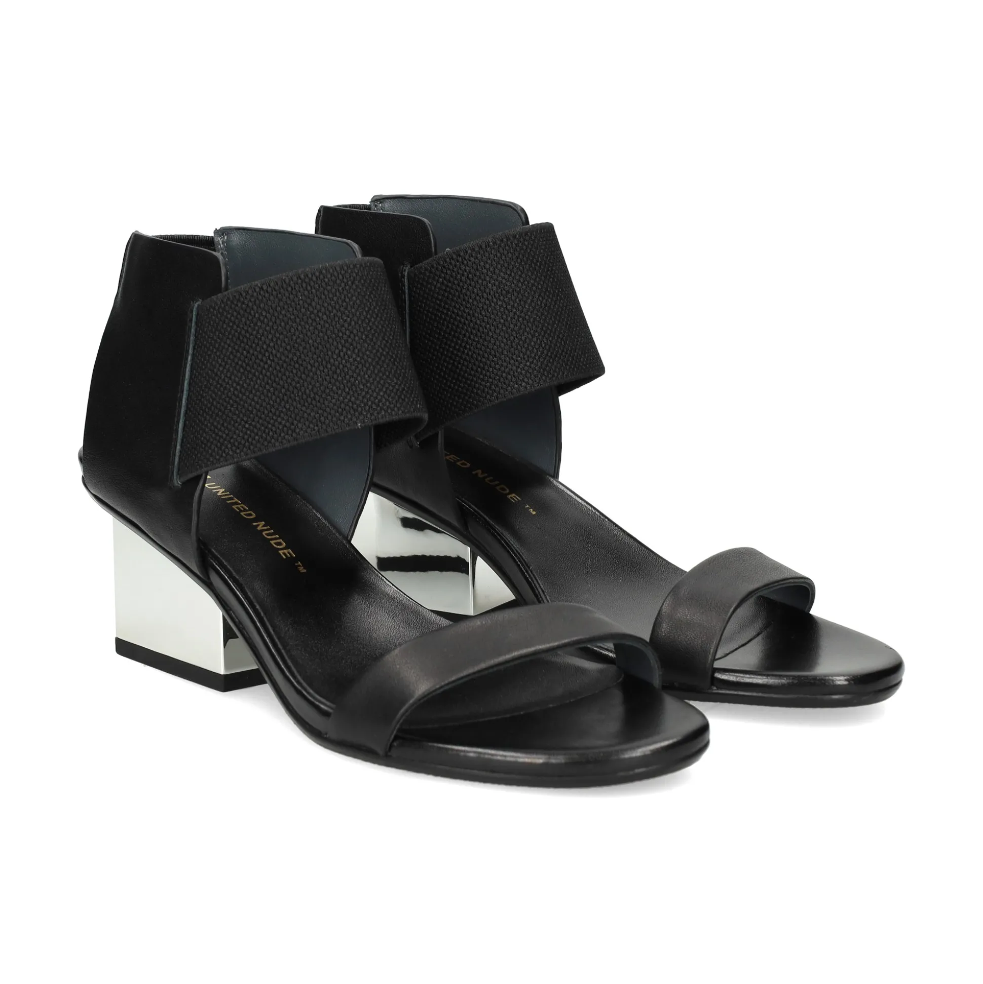 UNITED NUDE Sandalias con tacón de Mujer RAILA MID NEGRO