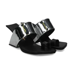 UNITED NUDE Sandalias cuña de Mujer LOOP TOE HI MIRROR SILVER