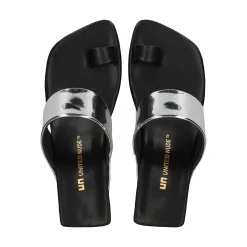 UNITED NUDE Sandalias cuña de Mujer LOOP TOE HI MIRROR SILVER