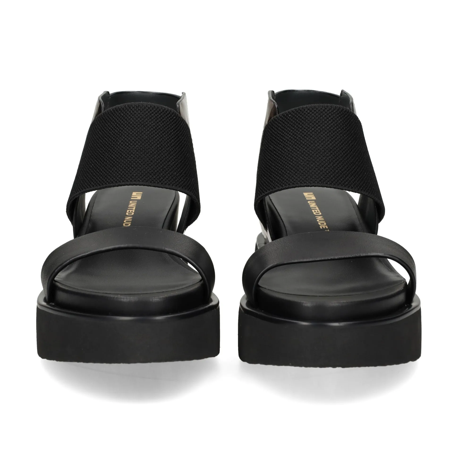 UNITED NUDE Sandalias cuña de Mujer RICO SANDAL BLACK + GUNMETA