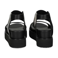 UNITED NUDE Sandalias cuña de Mujer RICO SANDAL BLACK + GUNMETA