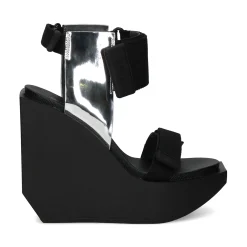 UNITED NUDE Sandalias cuña de Mujer WA HI MIRROR SILVER