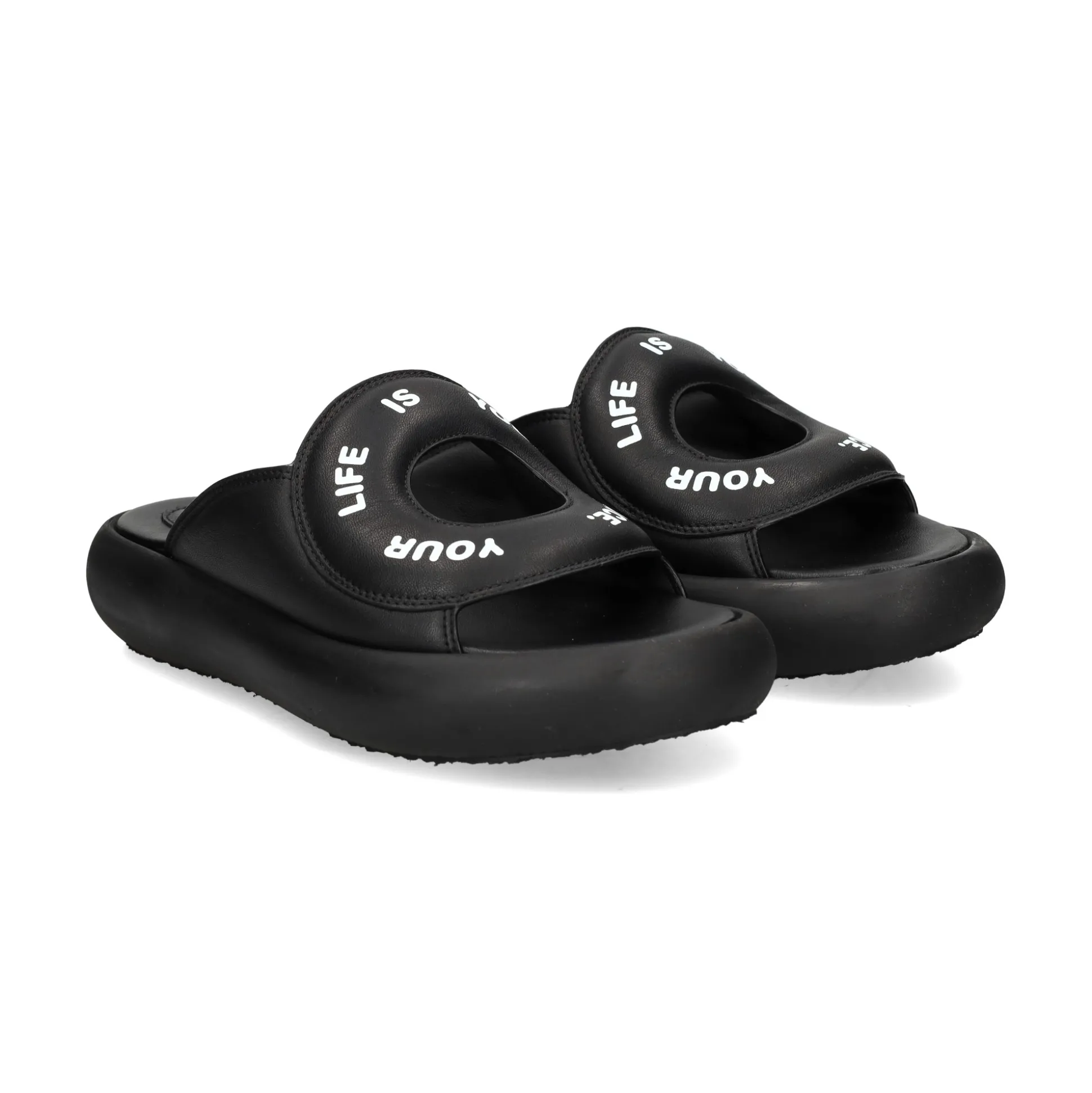 VIC MATIE Sandalias planas de Mujer 1E1208D 101 NEGRO