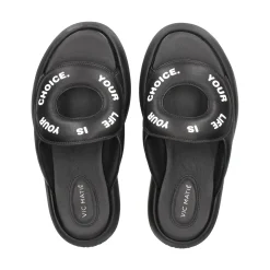 VIC MATIE Sandalias planas de Mujer 1E1208D 101 NEGRO