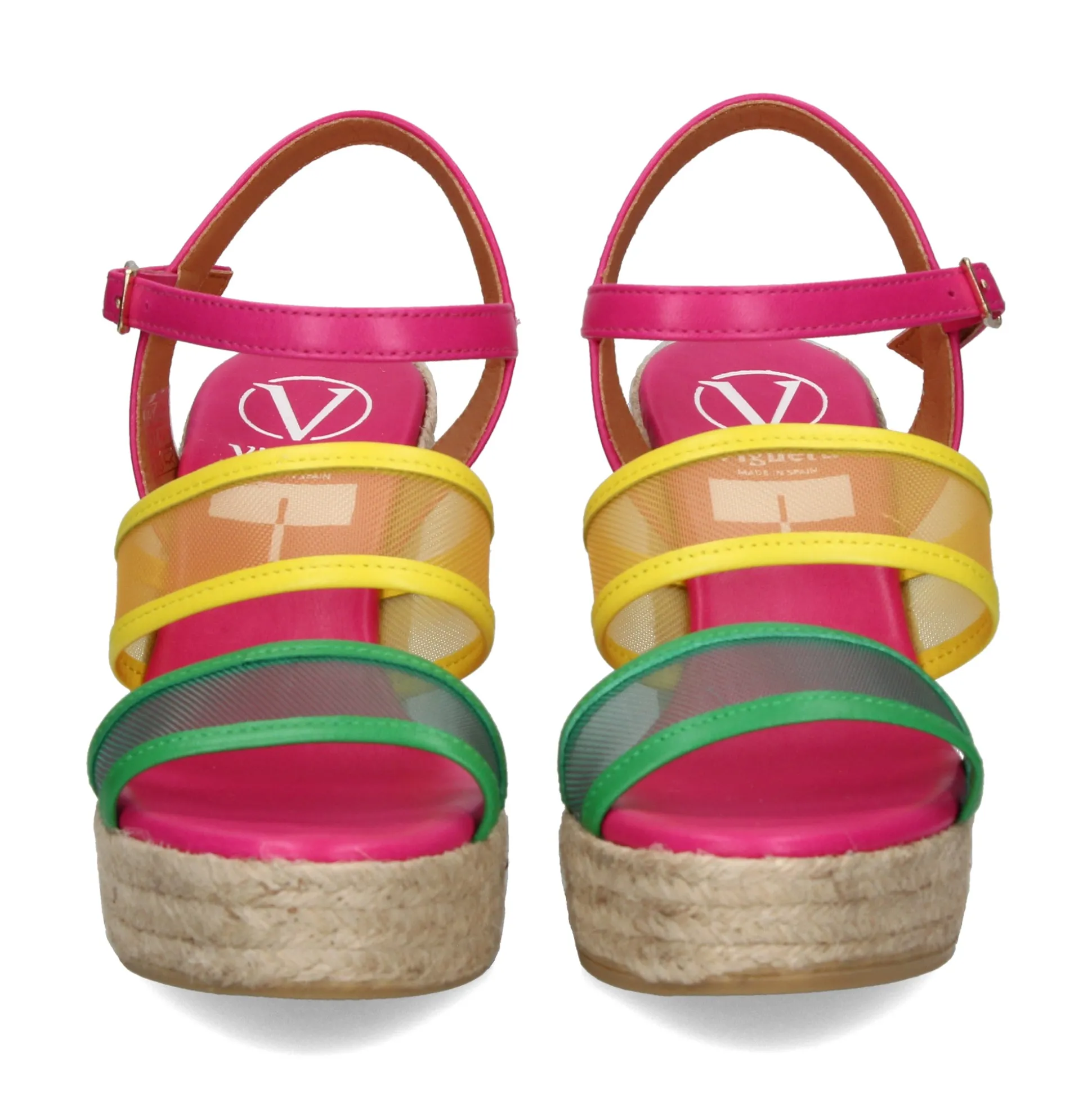 VIGUERA Sandalias cuña de Mujer 2044 604 FUXIA