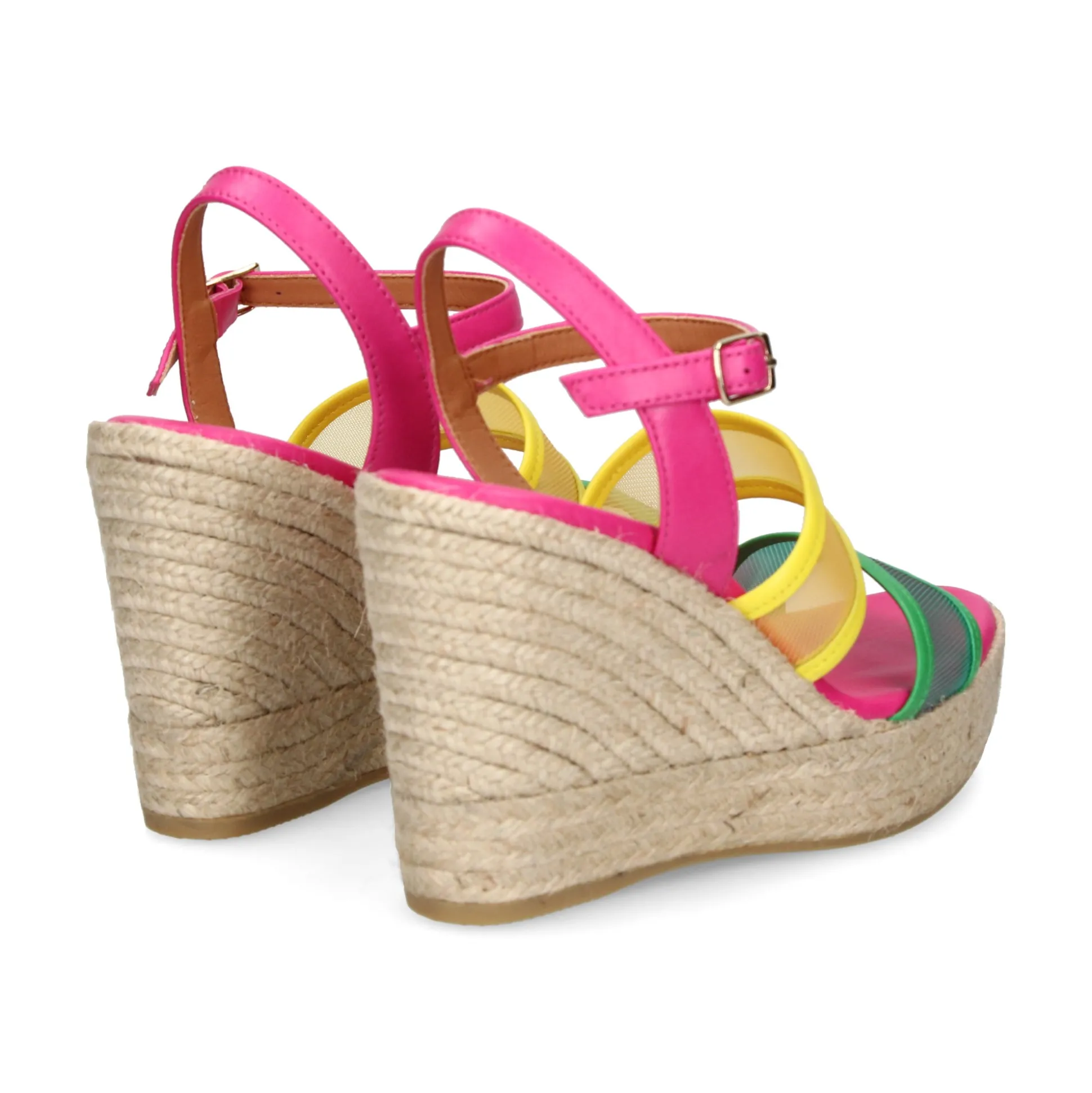 VIGUERA Sandalias cuña de Mujer 2044 604 FUXIA