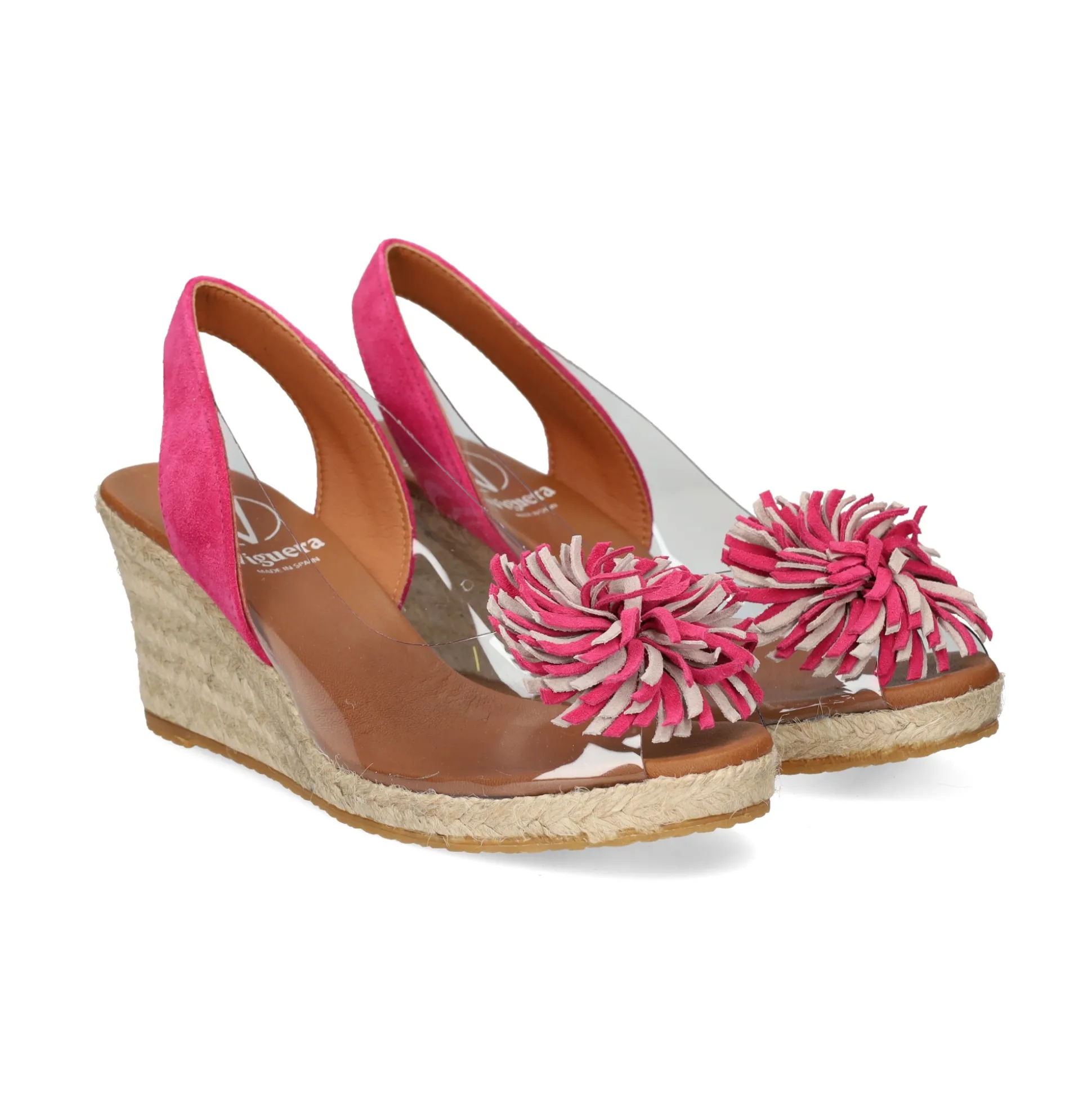 VIGUERA Zapatos cuña 0294 604 FUXIA