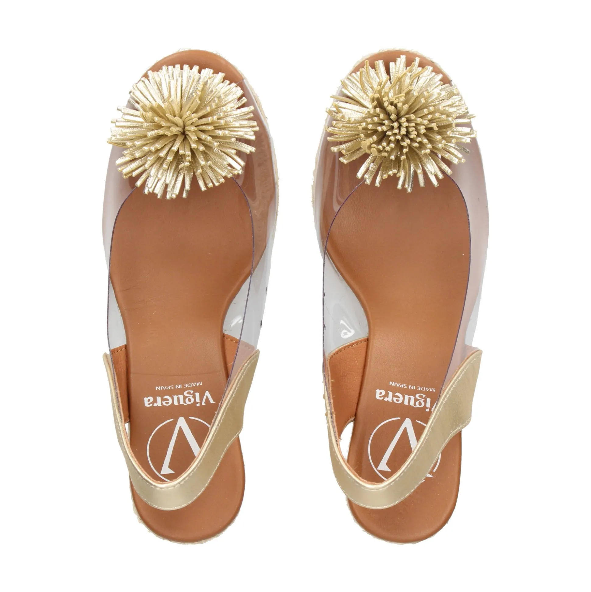 VIGUERA Zapatos cuña 0293 PLATINO