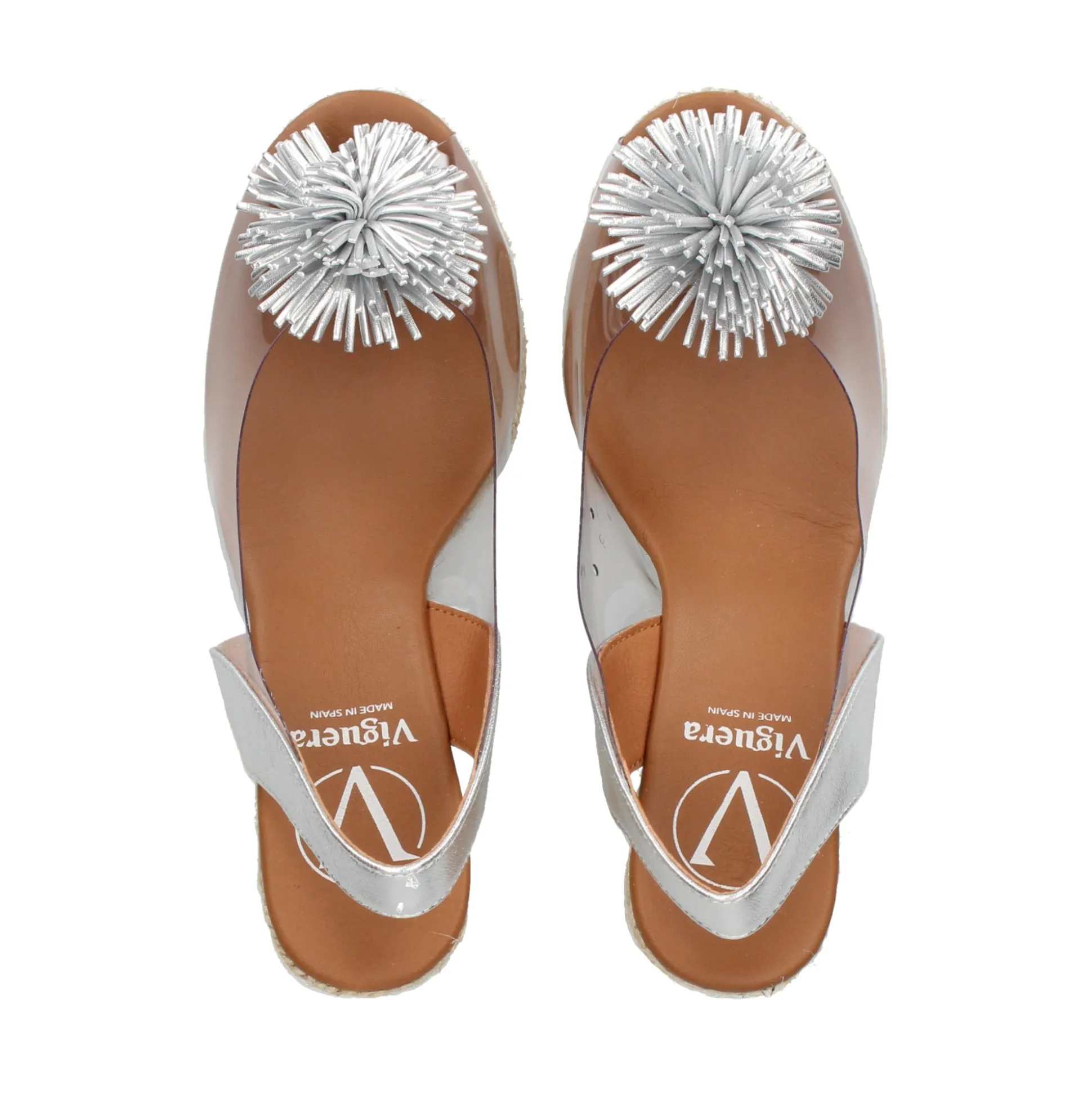 VIGUERA Zapatos cuña 0293 PLATA