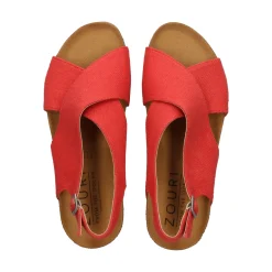 ZOURI Sandalias cuña de Mujer MERMAID SCARLET